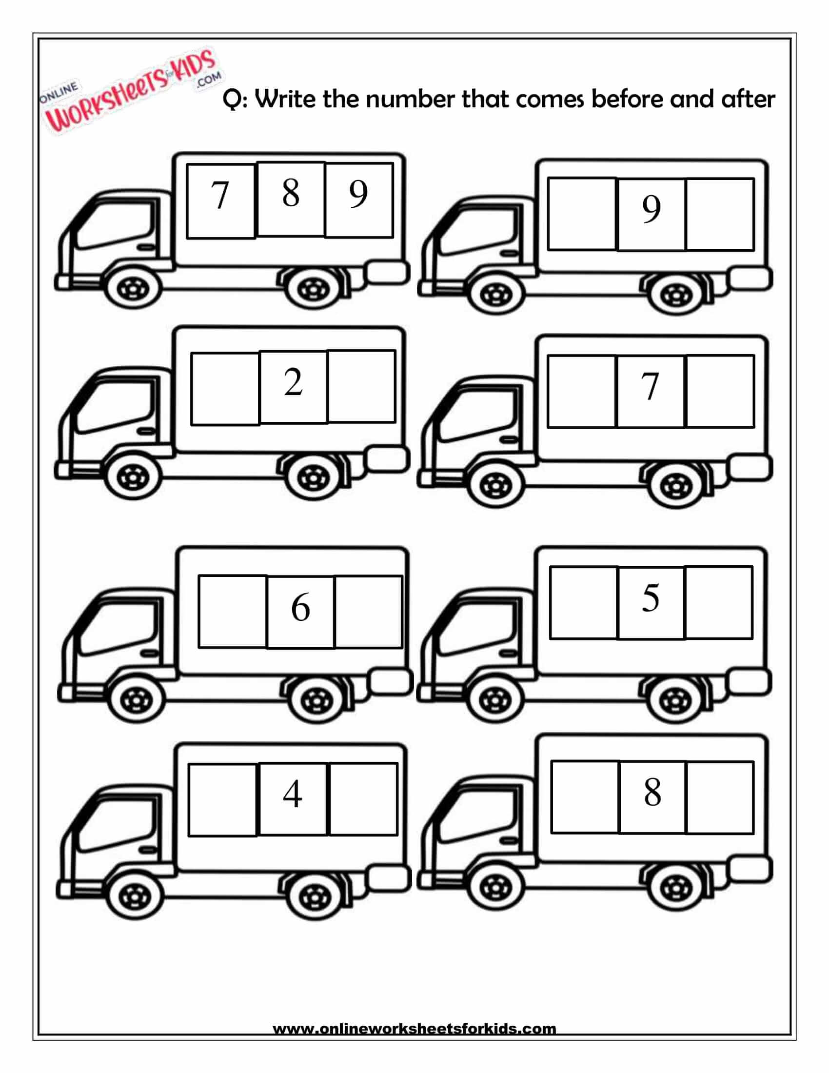 Numbers Before And After 4