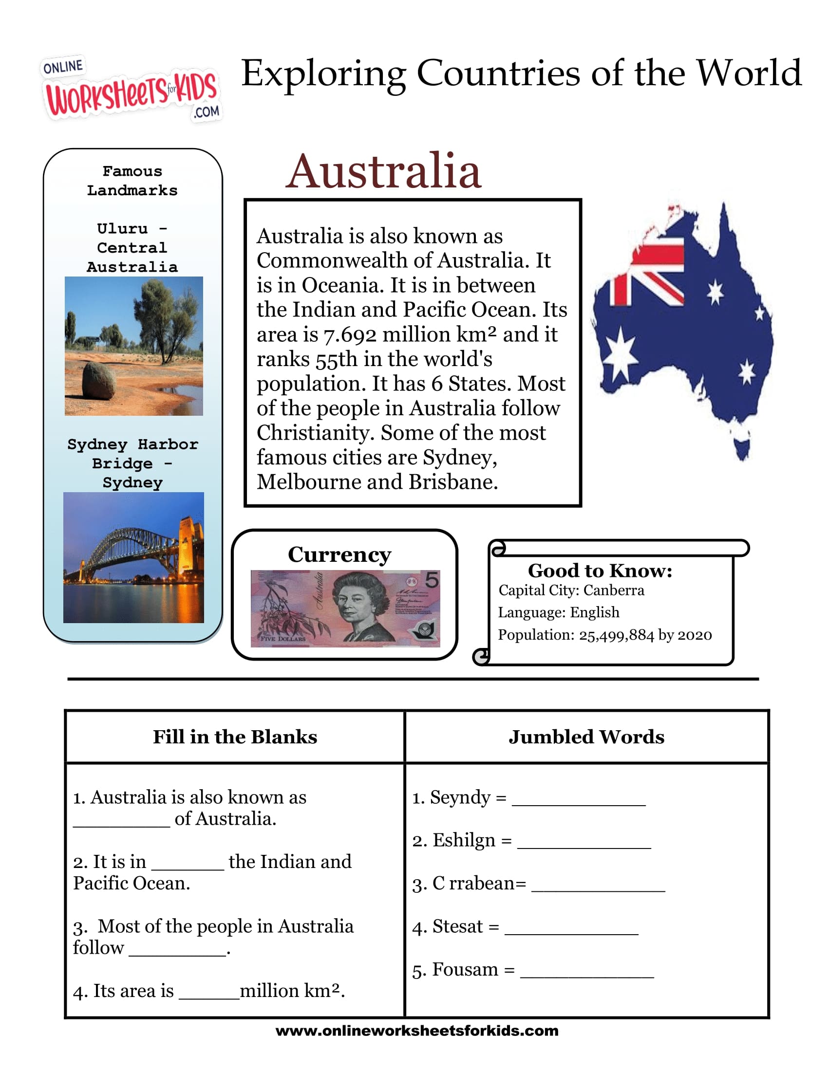 countries worksheets for grade 1 2