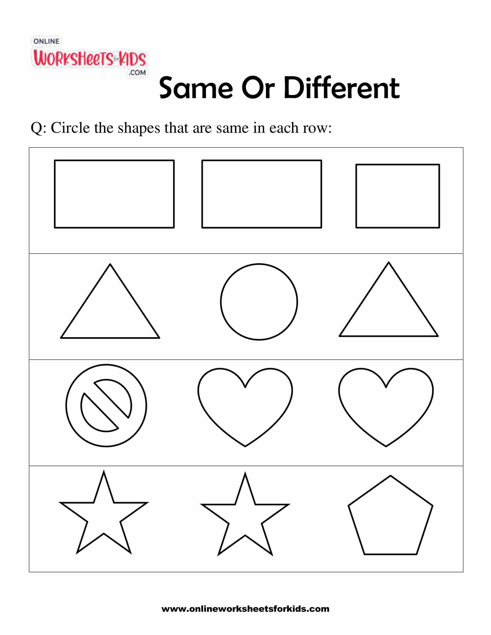 Same Or Different 6