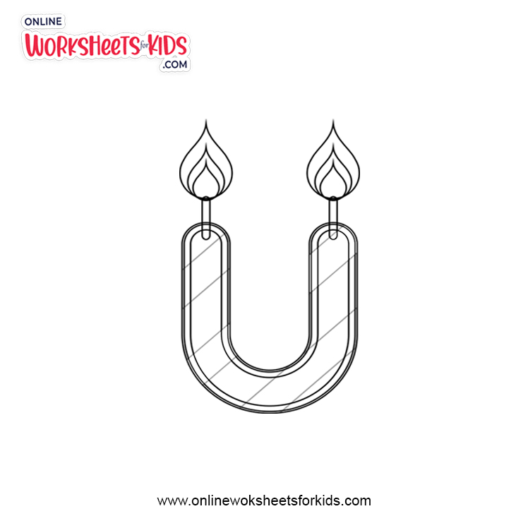 The Letter U Online Alphabet Coloring Page