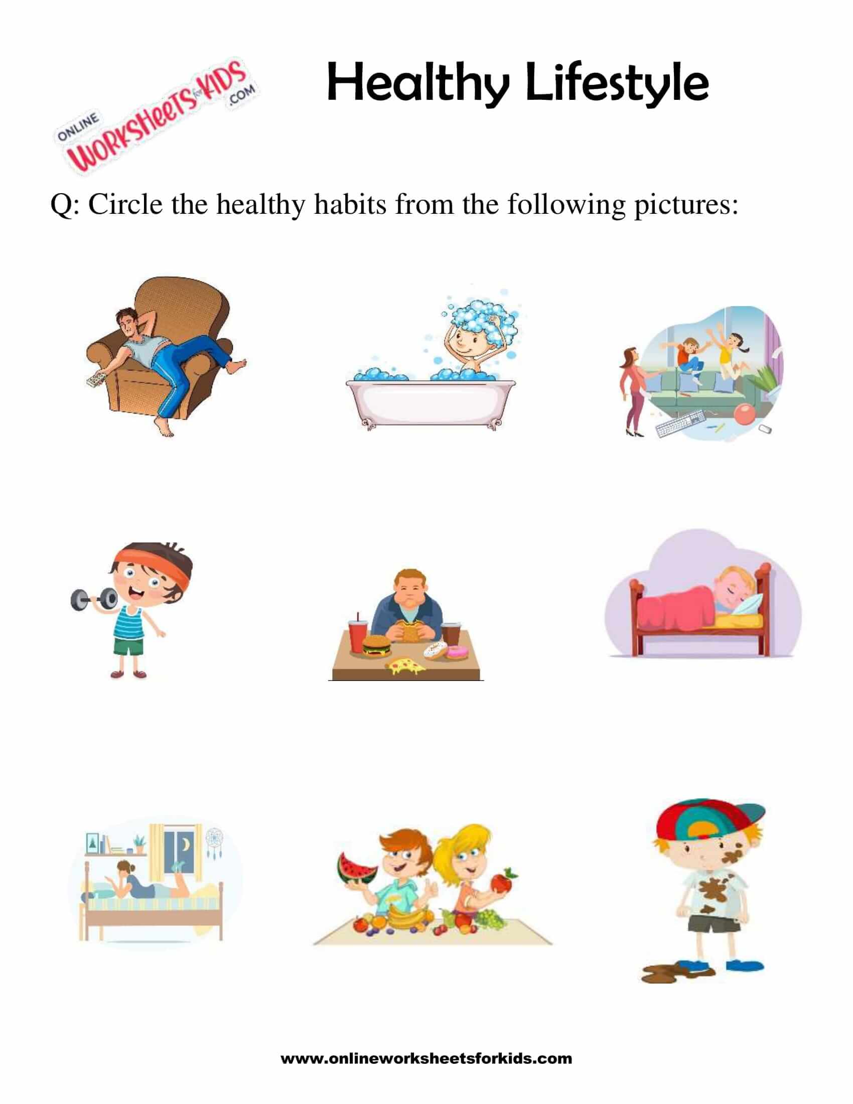 healthy lifestyle pictures for kids