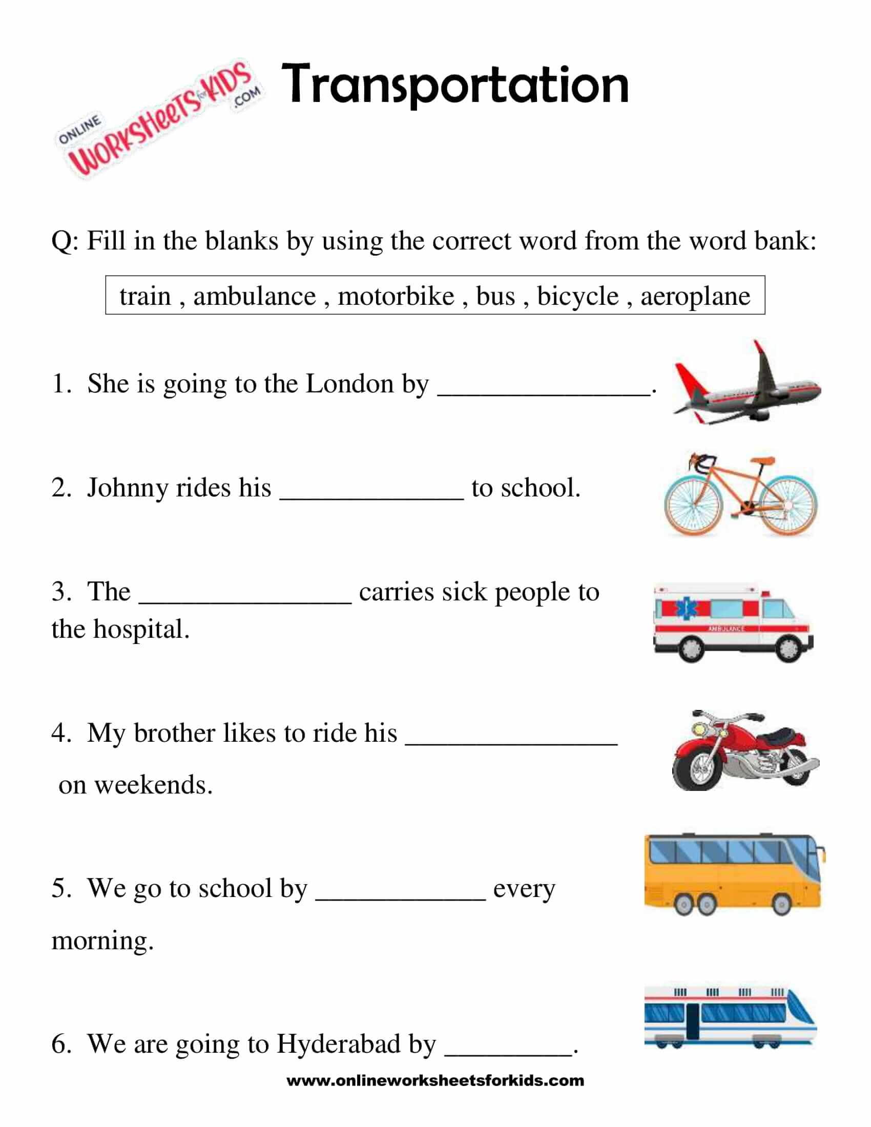 essay on means of transport for kindergarten