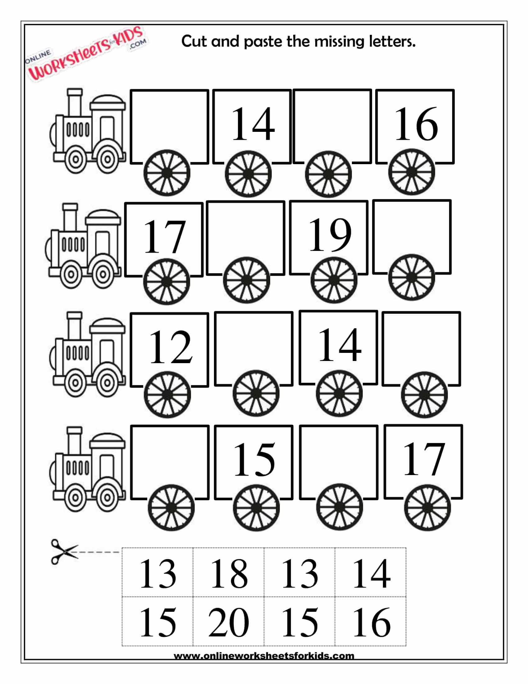 download free 1 till 20 cut and paste worksheets