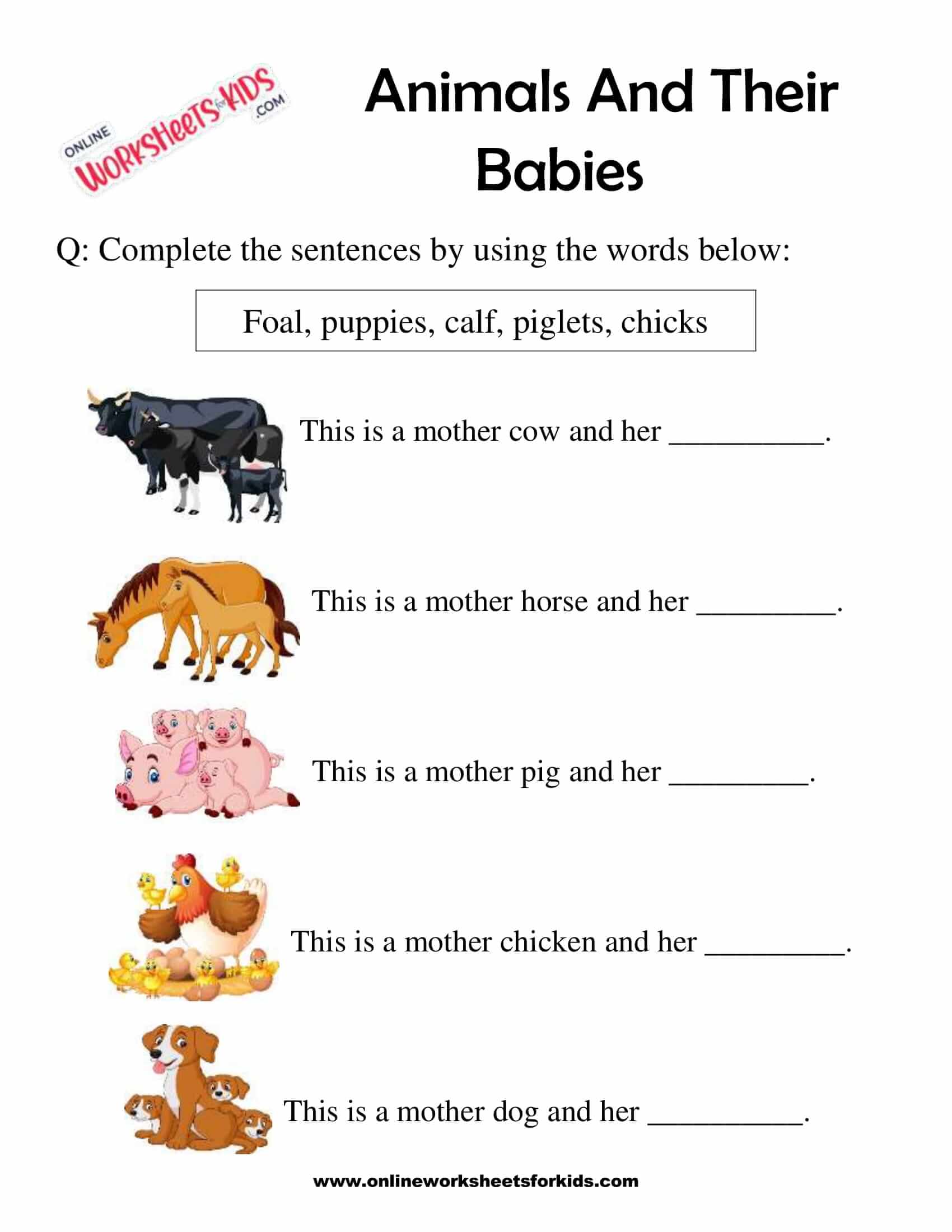 Top 159 + Printable animal and babies worksheet - Lifewithvernonhoward.com