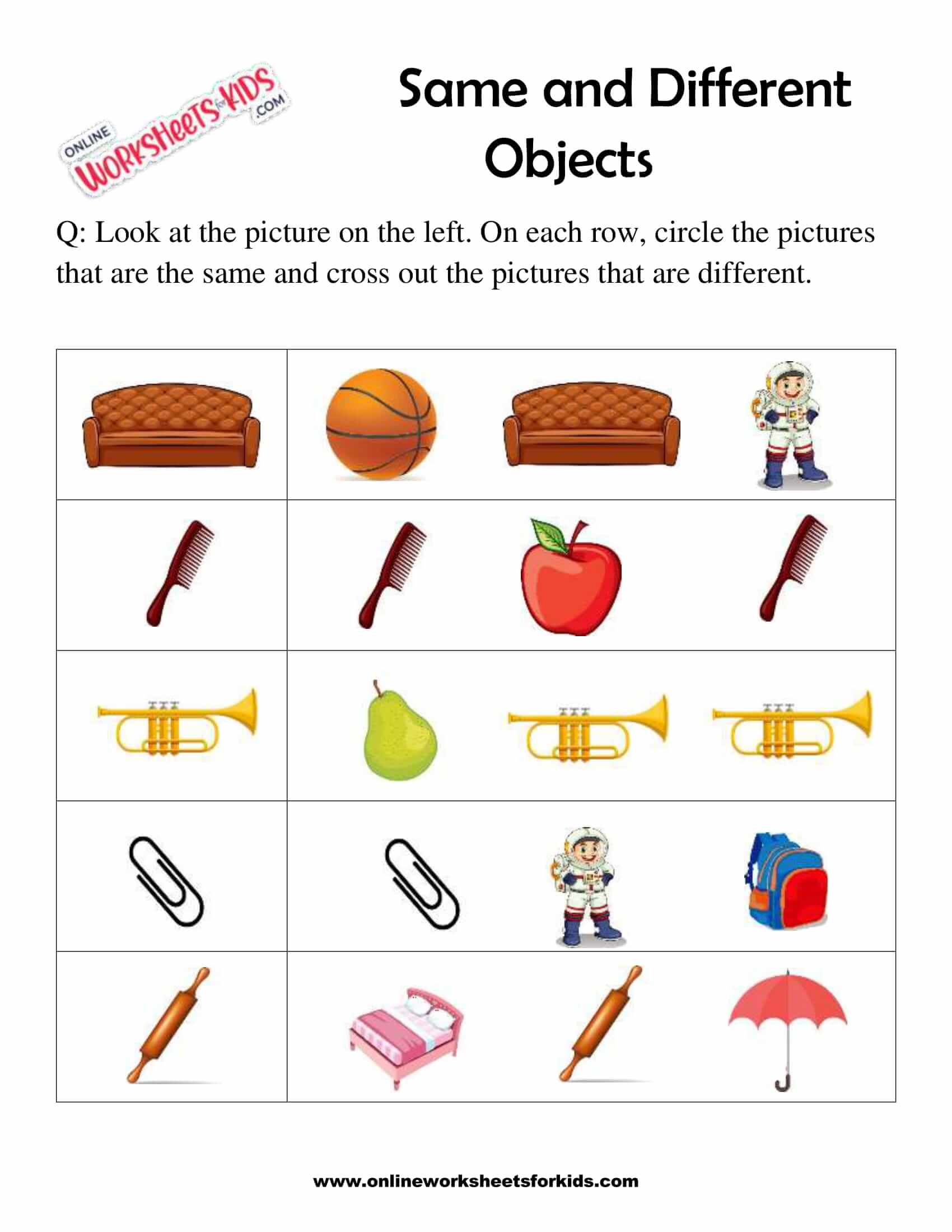 Circle The Object That Is The Same 6