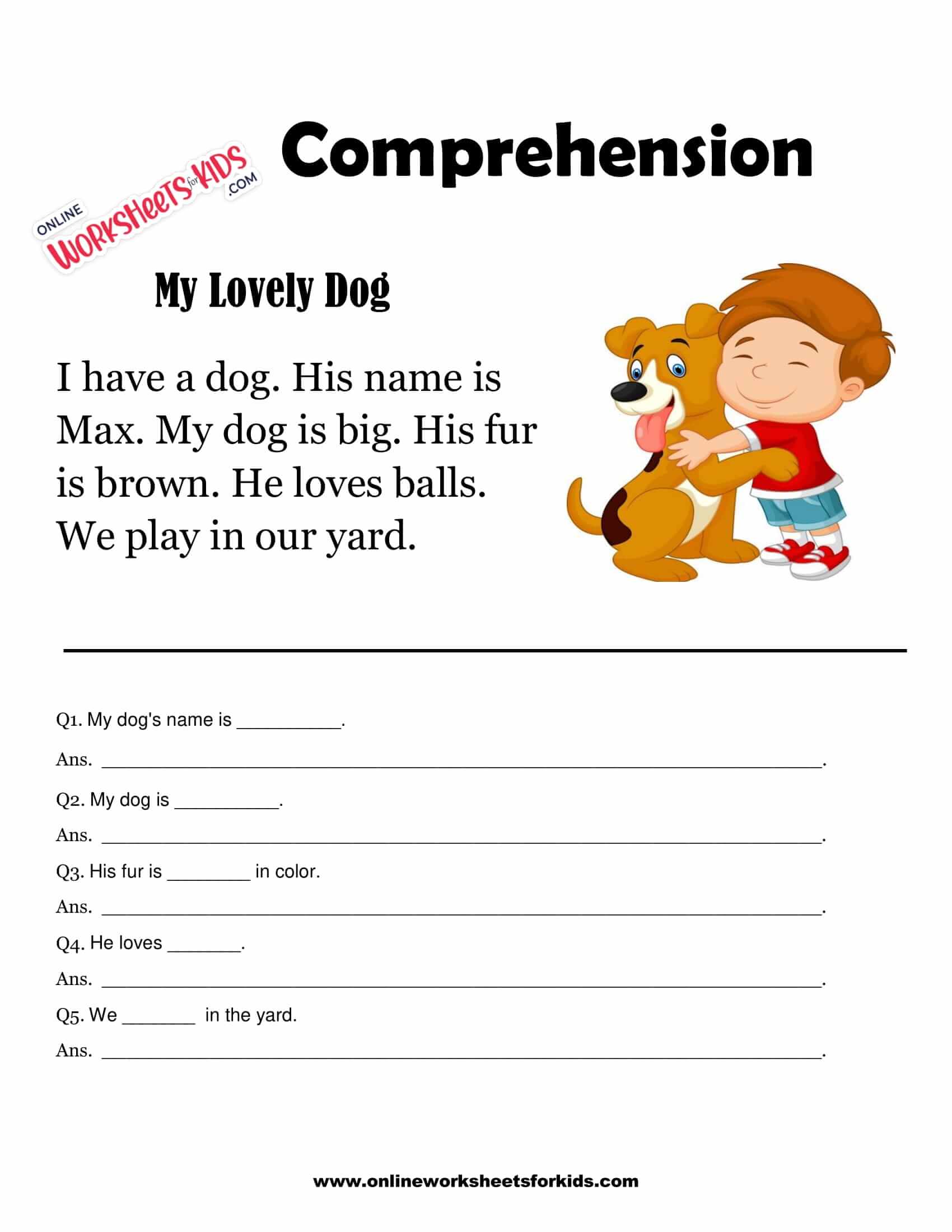 comprehension worksheets for grade 1 2