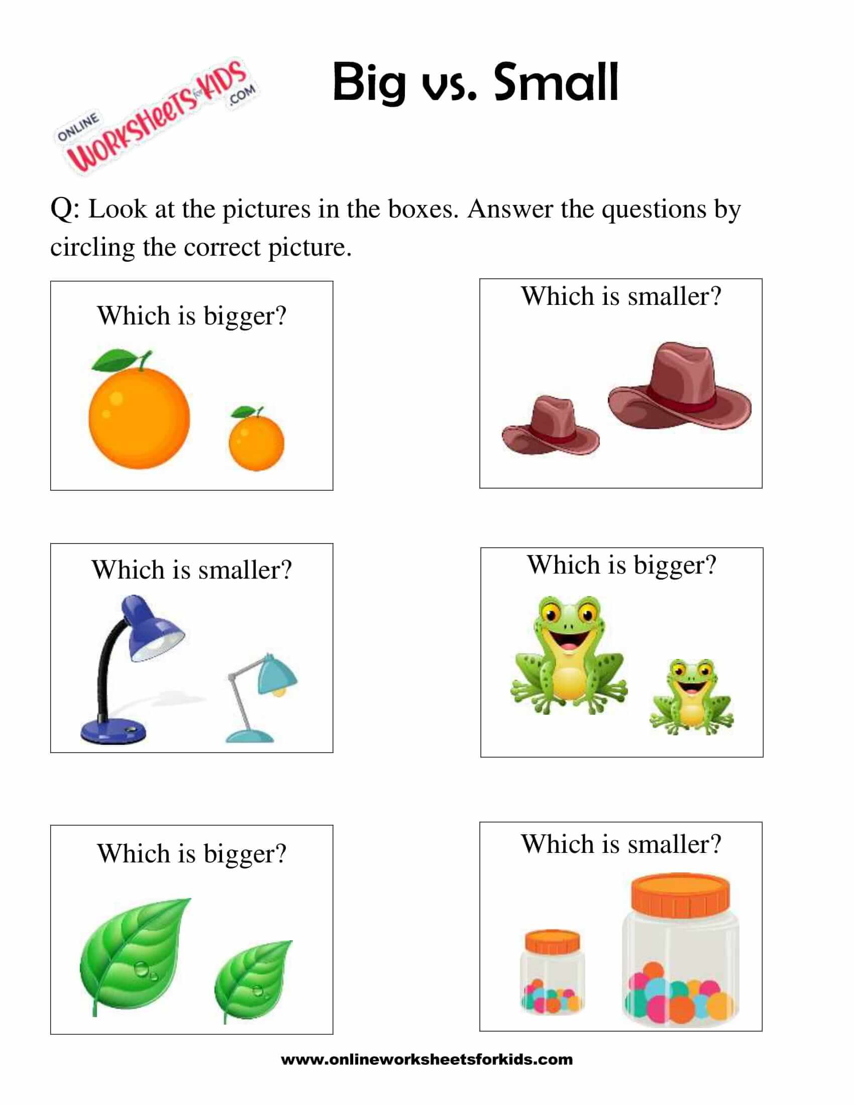 English worksheets: Big and Small