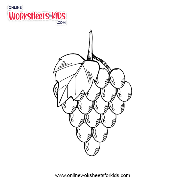 grapes coloring page