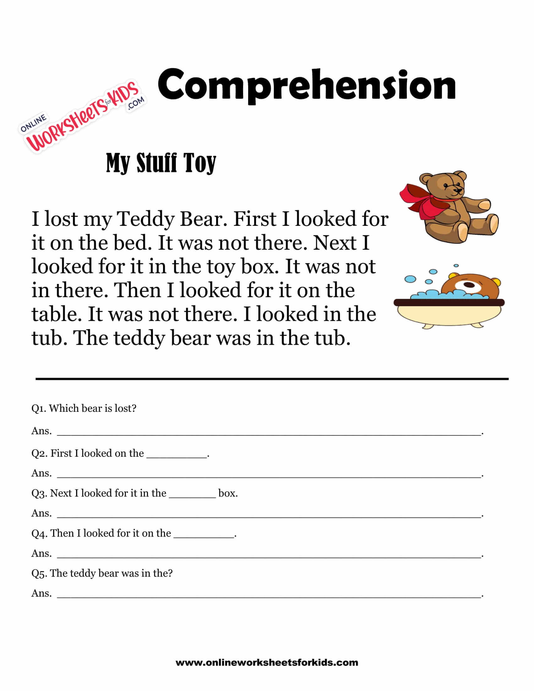 Reading Comprehension Passage For Class 5