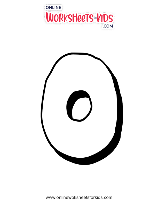 the number 0 in bubble letters