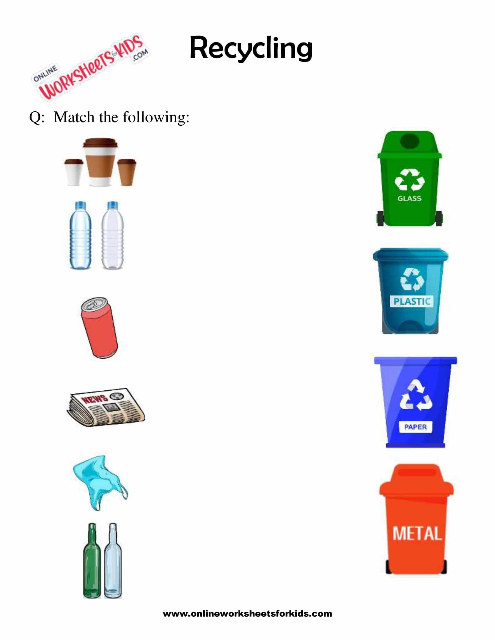 Printables Reduce Reuse Recycle Worksheets Michaelbaronbooks | Images ...