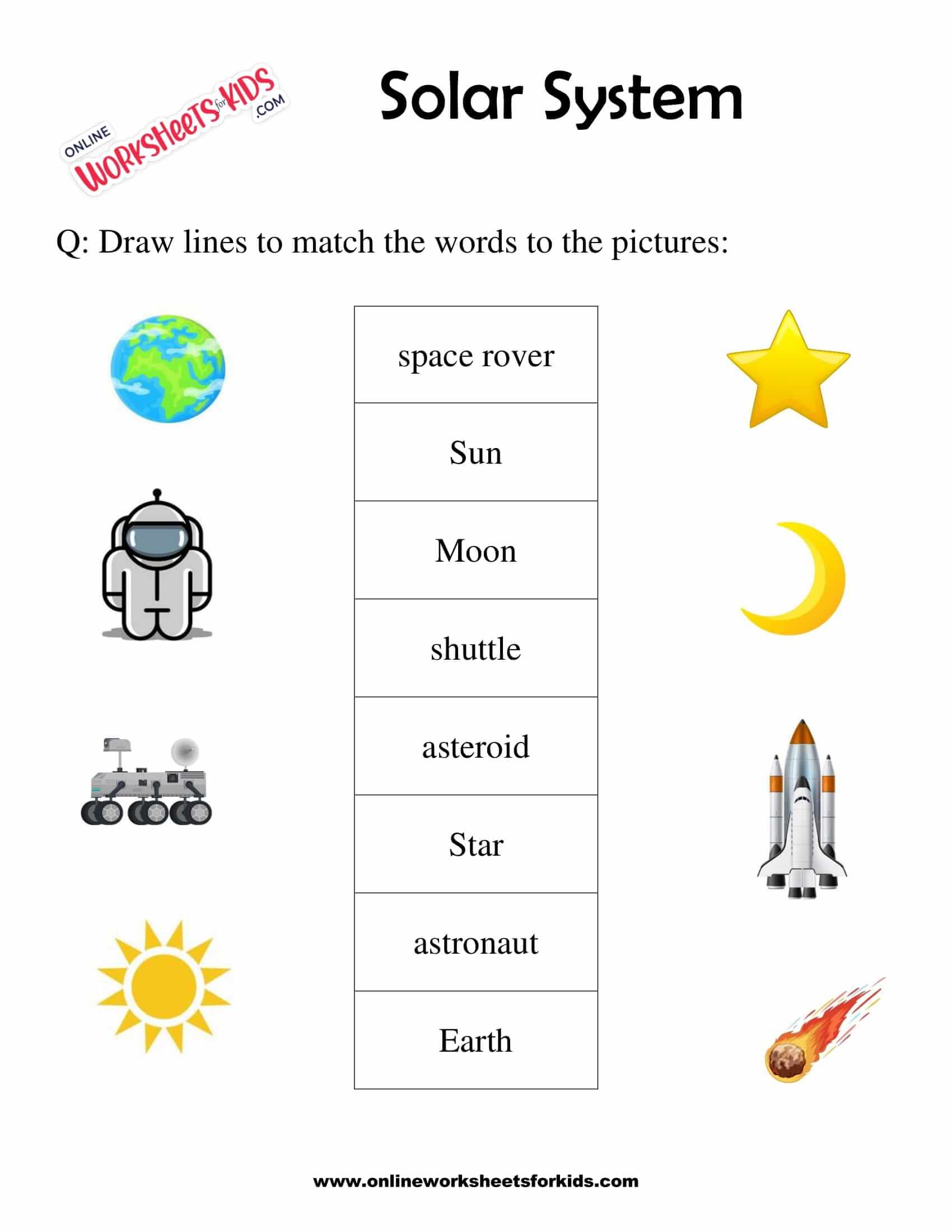 planets for kids worksheets