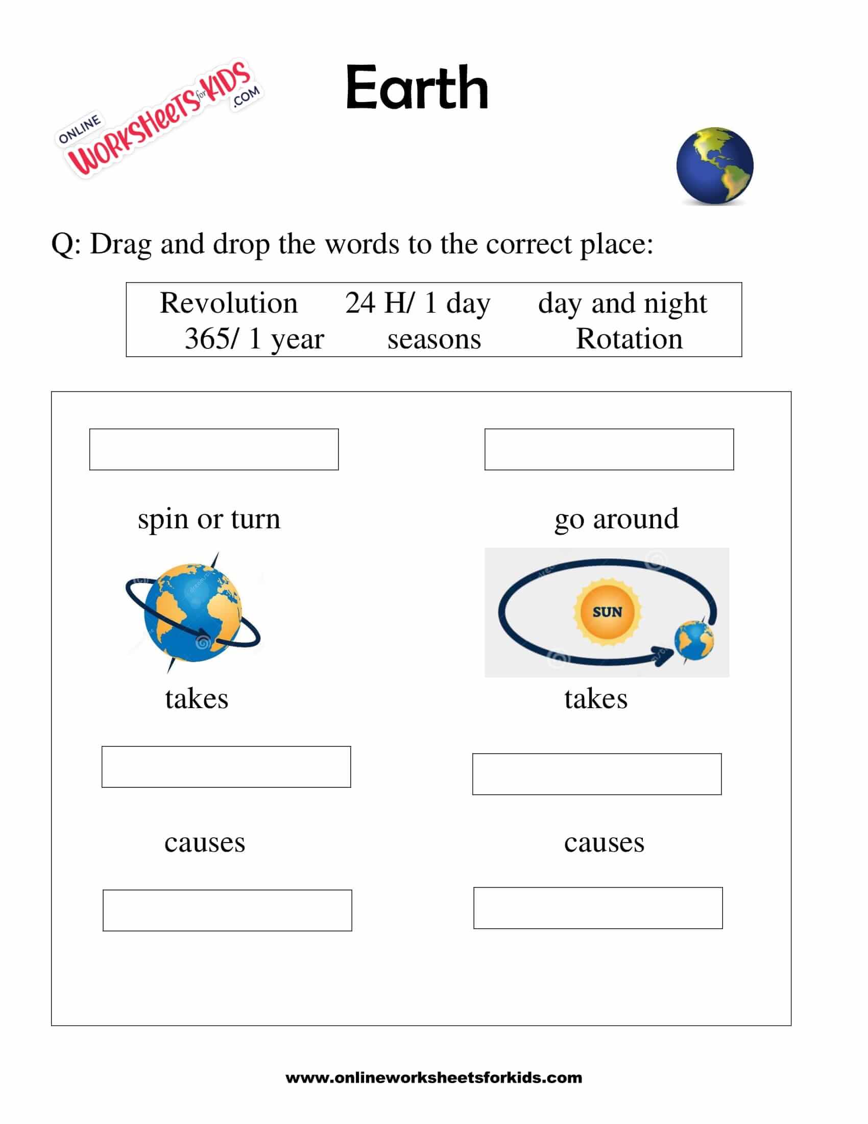 earth worksheets for grade 1 7