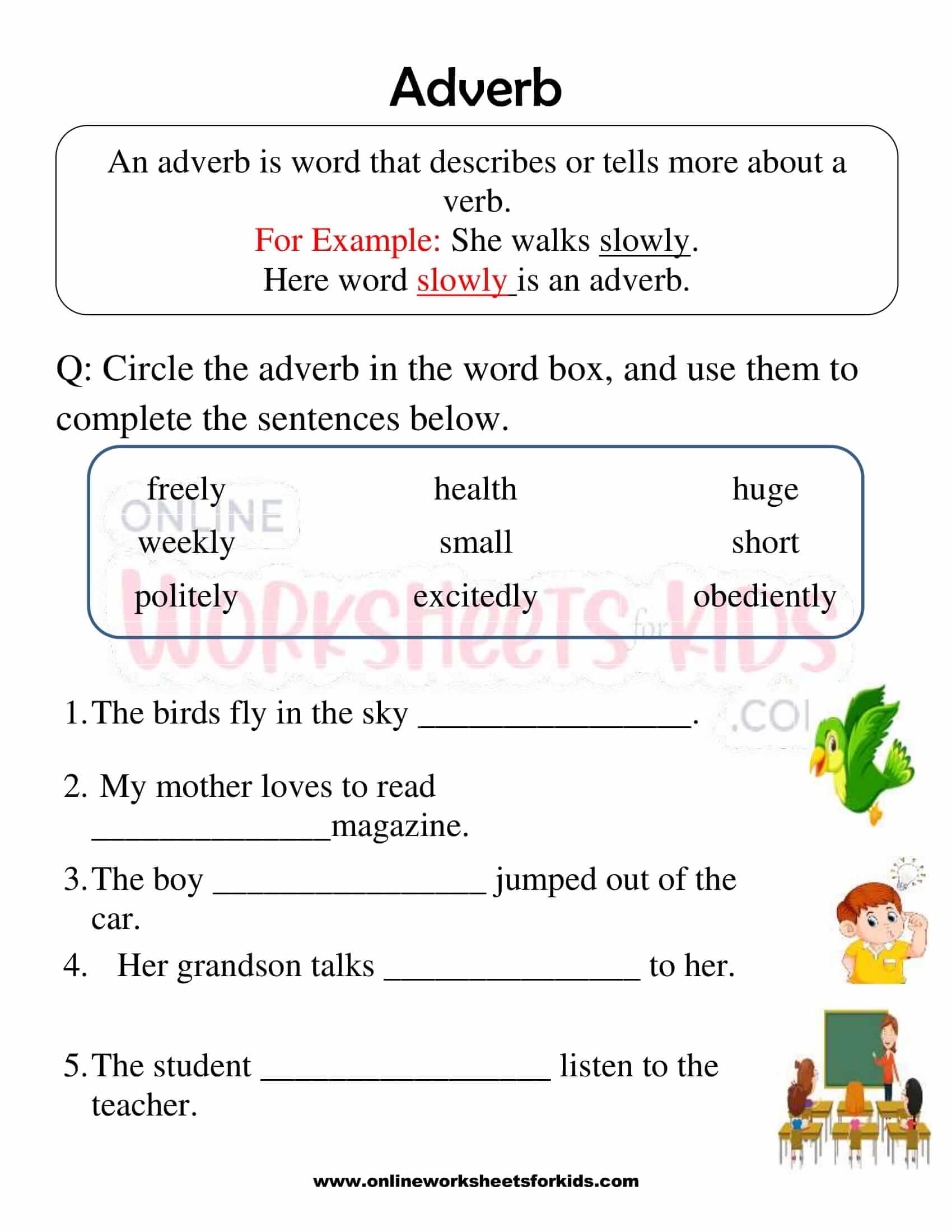 Adverbs Grade 2 Live Worksheet