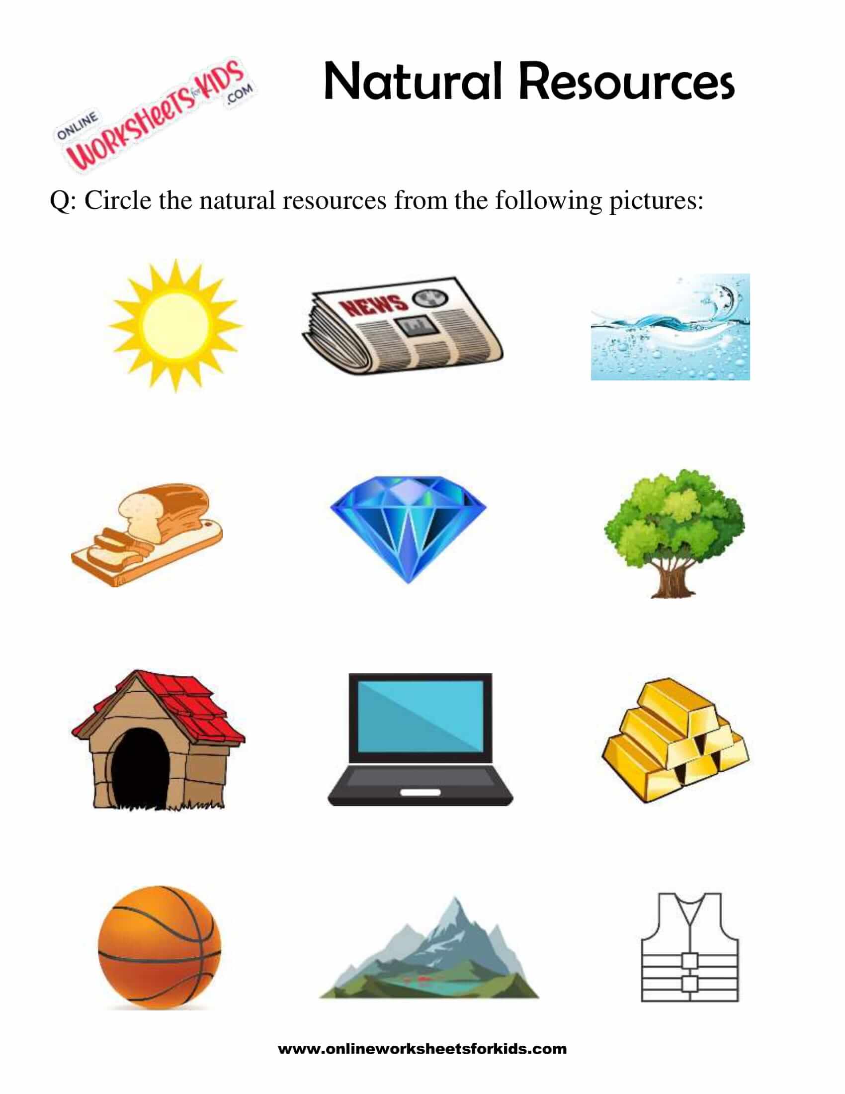 Natural Resources Worksheets For 1st Grade 5