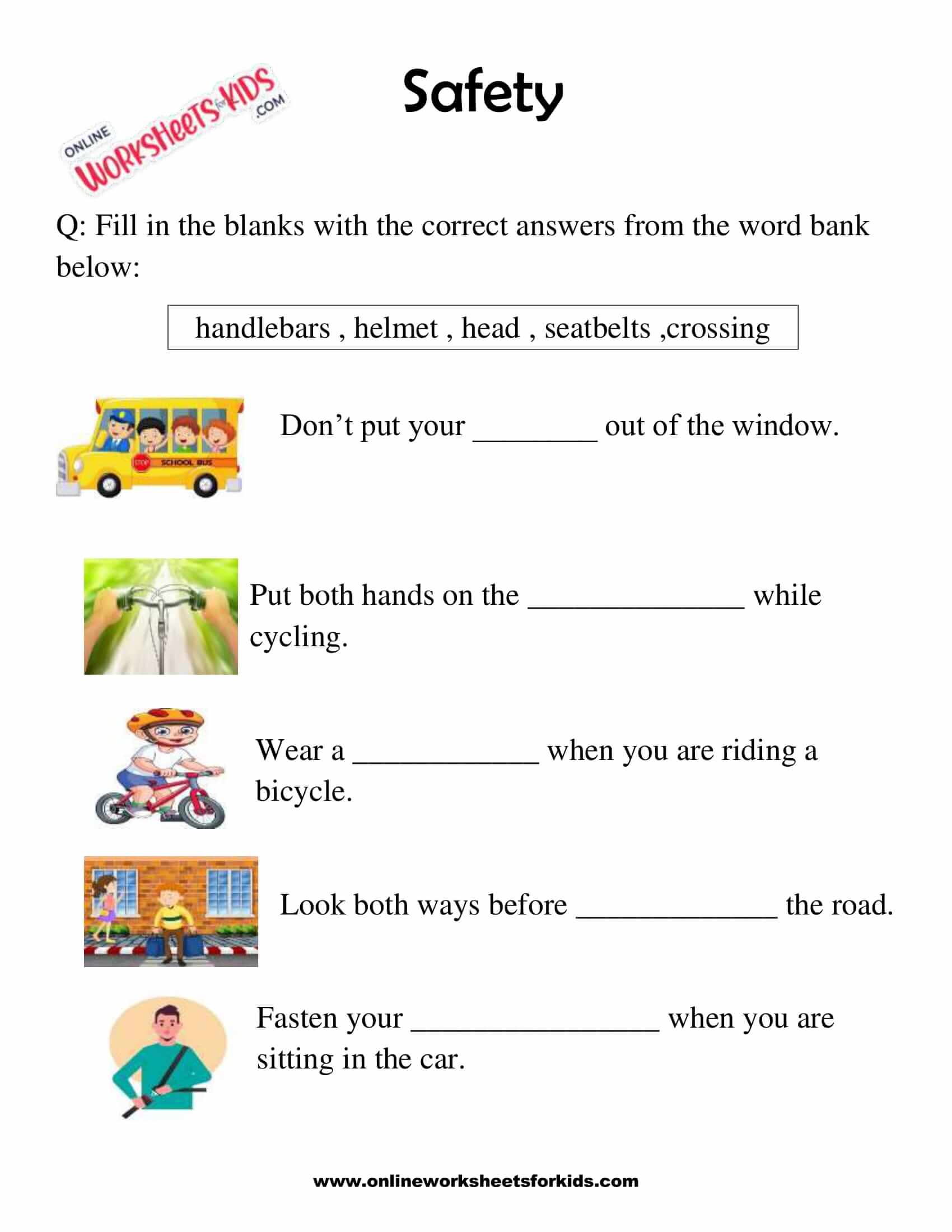 Safety Worksheets For Grade 13