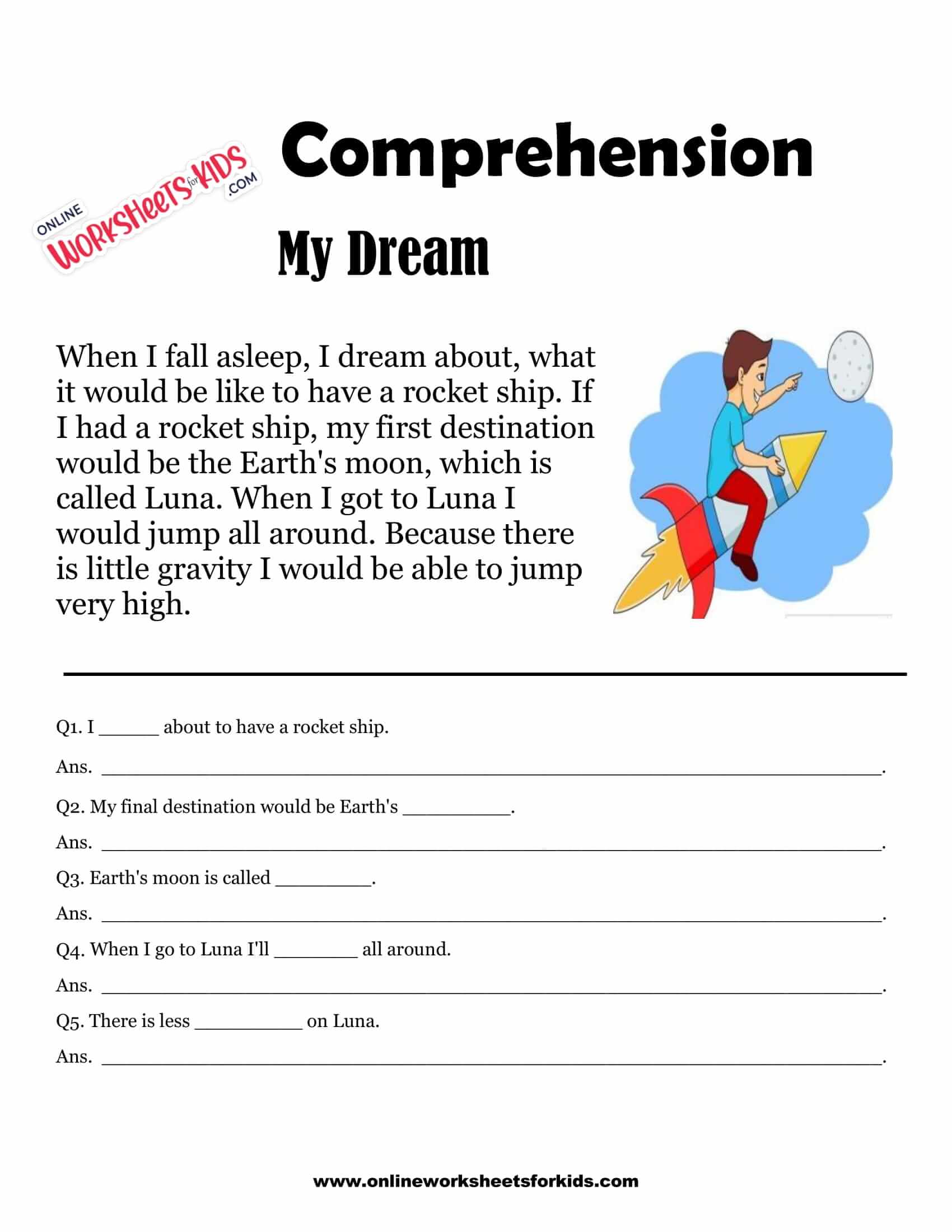 comprehension passages for grade 1