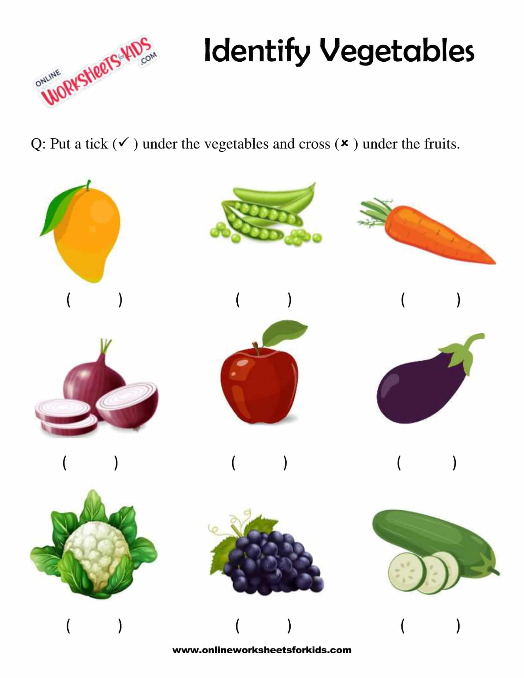 download free vegetables worksheets for preschoolers