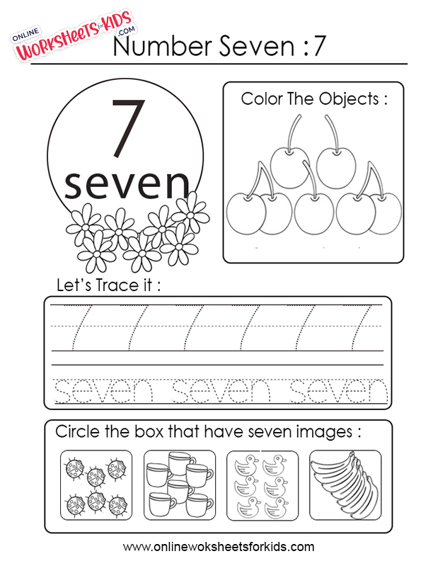 Learning Numbers Worksheets 7