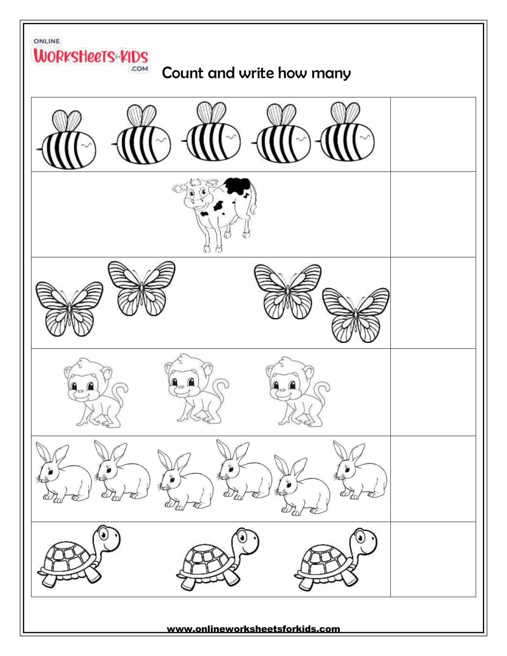 Learning Numbers Worksheets 03